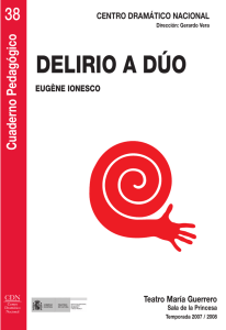 Nº 38 DELIRIO A DÚO, de Eugène Ionesco (Versión Salva Bolta).