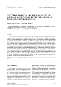 material forestal de reproducción de populus autóctonos