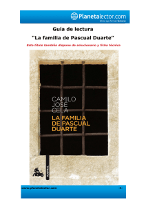 Guía de lectura “La familia de Pascual Duarte”