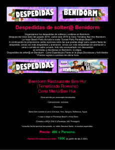 Despedidas de solter@ Benidorm - Oferta Despedidas en Alicante