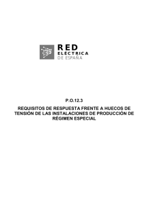 P.O.12.3 REQUISITOS DE RESPUESTA FRENTE A HUECOS DE