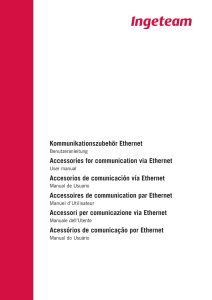 Manual de usuario comunicación vía Ethernet