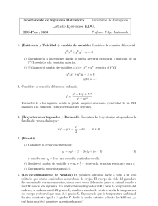 problemas EDO PLEV - Departamento de Ingeniería Matemática