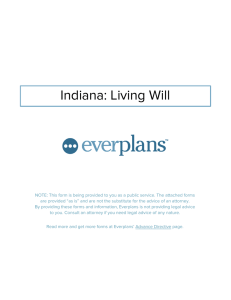 Indiana: Living Will