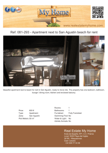 081-293 - Apartment next to San Agustin beach for rent