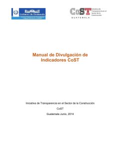 Manual de Divulgación de Indicadores CoST - CoST