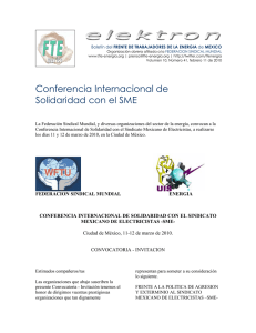 Conferencia Internacional de Solidaridad con el SME