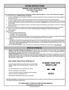 voting instructions to mark your vote draw a line vote!!!
