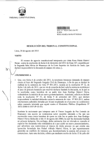 RESOLUCIÓN DEL TRIBUNAL CONSTITUCIONAL Lima, 28 de