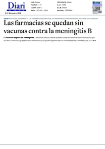 Las farmacias se quedan sin vacunas contra la meningitis B