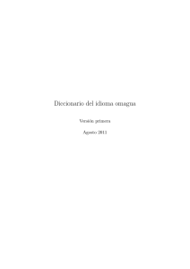 Diccionario del idioma omagua