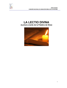 la lectio divina - Conferencia Episcopal de Chile