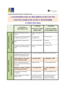 CONVOCATORIAS DE JUNIO Y SEPTIEMBRE. CURSO 2015