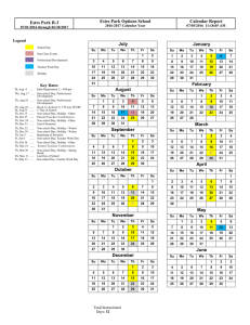 Estes Park R-3 Estes Park Options School Calendar Report July