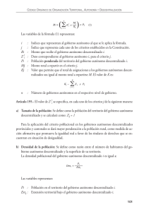 Las variables de la fórmula (1)