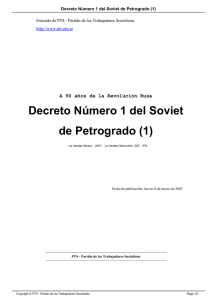 Decreto Número 1 del Soviet de Petrogrado (1)