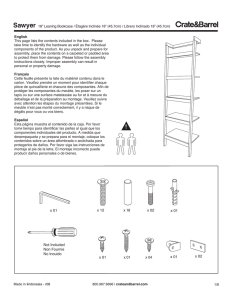Sawyer 18 Leaning Bookcase ML Assembly Instructions from Crate