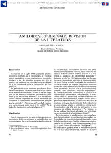 AMILOIDOSIS PULMONAR. REVISIÓN DE LA LITERATURA