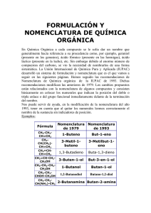 formulación y nomenclatura de química orgánica