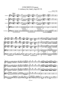 CONCIERTO D mayor 2 violines,(vla.) laúd y bajo RV 93