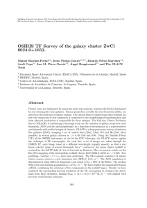 OSIRIS TF Survey of the galaxy cluster ZwCl 0024.0+1652.