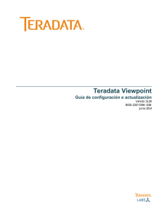 Teradata Viewpoint Guía de configuración e actualización