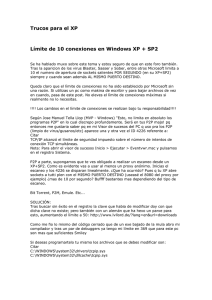 Trucos para el XP Límite de 10 conexiones en Windows