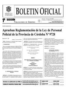 Aprueban Reglamentación de la Ley de Personal Policial de la