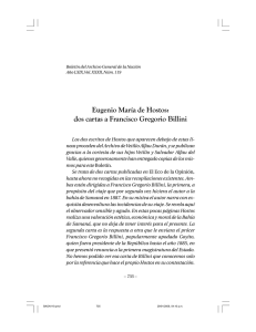 Eugenio María de Hostos: dos cartas a Francisco Gregorio Billini