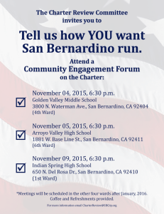 Tell us how YOU want San Bernardino run.