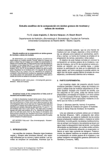 Estudio analítico de la composición en ácidos grasos de mostaza y
