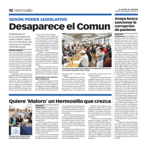 Desaparece el Comun - El Diario de Sonora