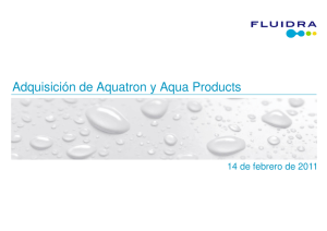 Adquisición de Aquatron y Aqua Produc y Aqua Products