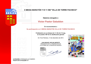 Diploma otorgado a Victor Pastor Gabaldon