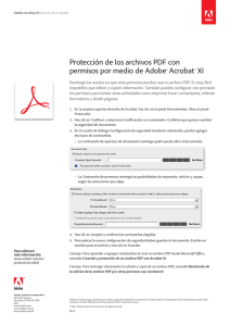 Protección de los archivos PDF con permisos por medio de Adobe