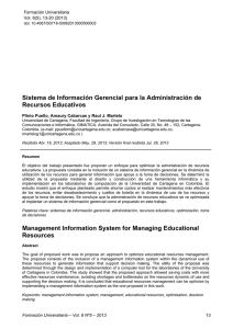 Sistema de Información Gerencial para la Administración de