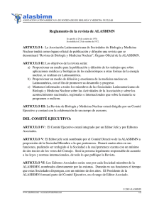 Reglamento de la revista de ALASBIMN DEL COMITÉ EJECUTIVO: