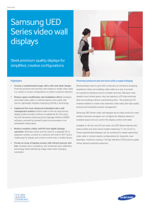 Samsung UED Series video wall displays