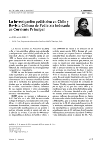 la investigación pediátrica en Chile y revista Chilena de Pediatría