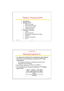 Tema 2: Protocolo HTTP. Descripción general (I)