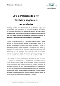 LFS-a-Petición de E+P: flexible y según sus necesidades