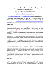 Las revistas españolas de Ciencias Sociales y - E