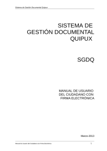 SISTEMA DE GESTIÓN DOCUMENTAL QUIPUX SGDQ