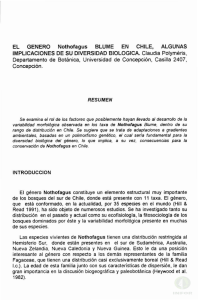 EL GENERO Nothofagus BLUME EN CHILE, ALGUNAS