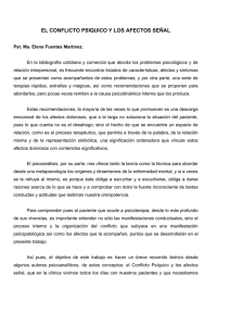 el conflicto psiquico y los afectos señal