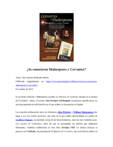 ¿Se conocieron Shakespeare y Cervantes?