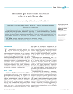 Endocarditis por Streptococcus pneumoniae resistente a penicilina