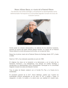 Muere Alfonso Baeza, ex vicario de la Pastoral Obrera