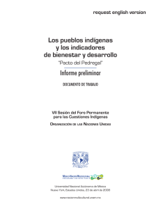 Los pueblos indígenas y los indicadores de bienestar y