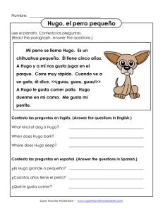 Hugo, el perro pequeño - Super Teacher Worksheets